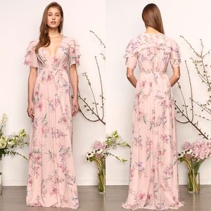 Monique Lhullier Bridesmaids Zoe Dress Shell Pink Size 12